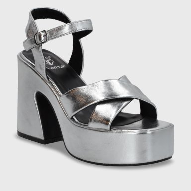 SANDALIA PLATAFORMA MUJER GOTTA PLATEADA 45701 - 3