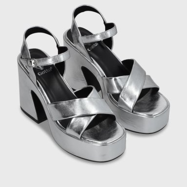 SANDALIA PLATAFORMA MUJER GOTTA PLATEADA 45701 - 4