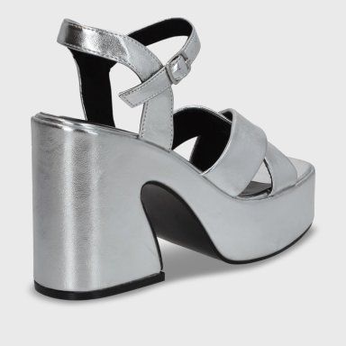 SANDALIA PLATAFORMA MUJER GOTTA PLATEADA 45701 - 6