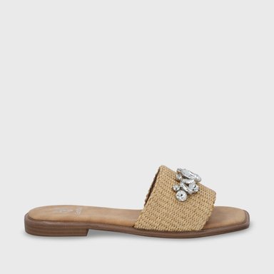 SANDALIA PLANO RAFIA MUJER 55220 - 2