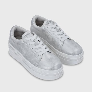 ZAPATILLA PLATAFORMA PLATEADA MUJER 53751 - 4