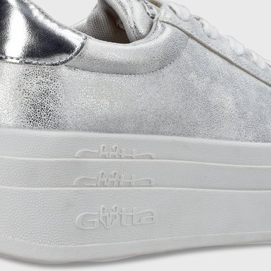 ZAPATILLA PLATAFORMA PLATEADA MUJER 53751 - 7