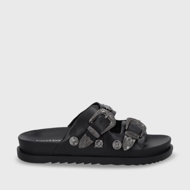 SANDALIA PLANA MUJER GOTTA NEGRA 52050 - 3