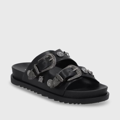 SANDALIA PLANA MUJER GOTTA NEGRA 52050 - 4