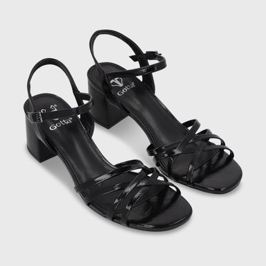 SANDALIA TACO NEGRA MUJER 55901 - 4
