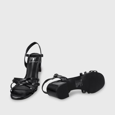 SANDALIA TACO NEGRA MUJER 55901 - 8