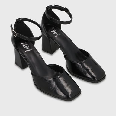 ZAPATO TACO NEGRO MUJER 64090 - 3