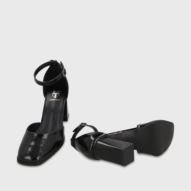 ZAPATO TACO NEGRO MUJER 64090 - 7