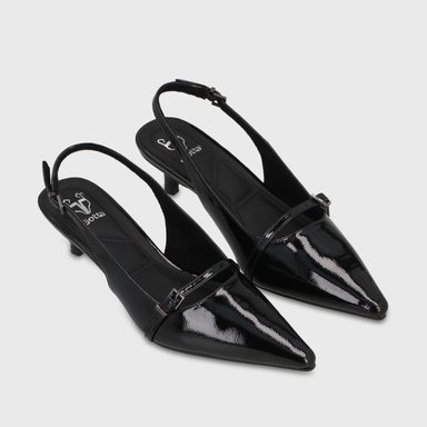 ZAPATO TACO NEGRO MUJER 64800 - 3