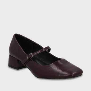 ZAPATO TACO BURDEO MUJER 65800 - 3