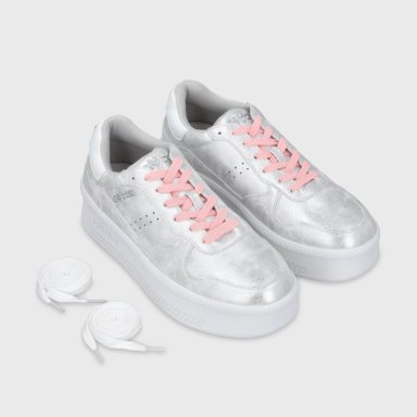 ZAPATILLA PLATAFORMA PLATEADA MUJER 67313 - 3