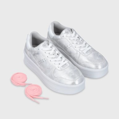 ZAPATILLA PLATAFORMA PLATEADA MUJER 67313 - 4