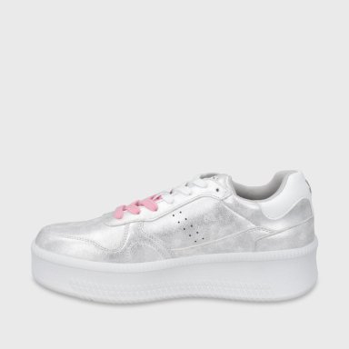 ZAPATILLA PLATAFORMA PLATEADA MUJER 67313 - 5