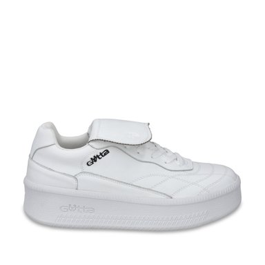 ZAPATILLA PLATAFORMA CUERO BLANCA MUJER 67311 - 1