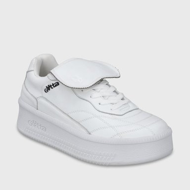 ZAPATILLA PLATAFORMA CUERO BLANCA MUJER 67311 - 2