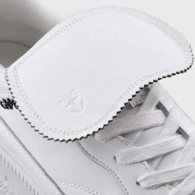 ZAPATILLA PLATAFORMA CUERO BLANCA MUJER 67311 - 6