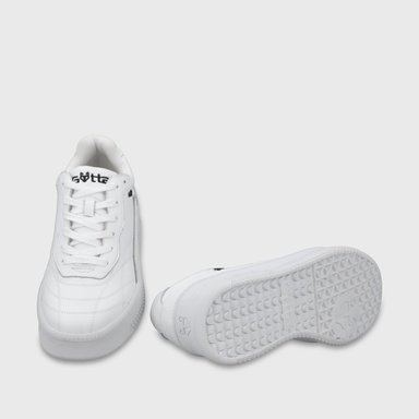 ZAPATILLA PLATAFORMA CUERO BLANCA MUJER 67311 - 7