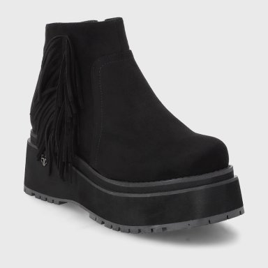 BOTIN PLATAFORMA NEGRO MUJER 1509A - 2