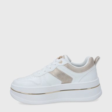 ZAPATILLA PLATAFORMA BLANCA MUJER 58010 - 4