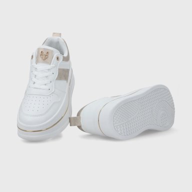 ZAPATILLA PLATAFORMA BLANCA MUJER 58010 - 7