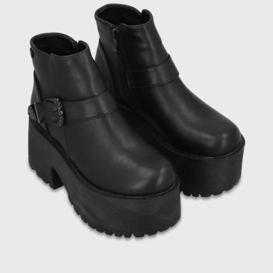 BOTIN PLATAFORMA NEGRO MUJER 1517B01 - 3