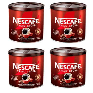 CAFÉ NESCAFÉ TRADICIÓN 400G X4 TARROS - 1