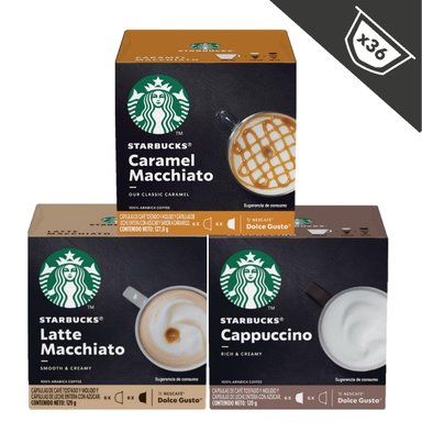 CAPSULAS DE CAFÉ STARBUCKS LACTEADAS - X3 CAJAS - 1