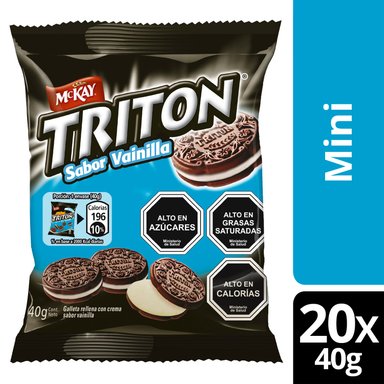 GALLETA SANDWICH TRITON MINI VAINILLA 40G X20 UNIDADES - 1