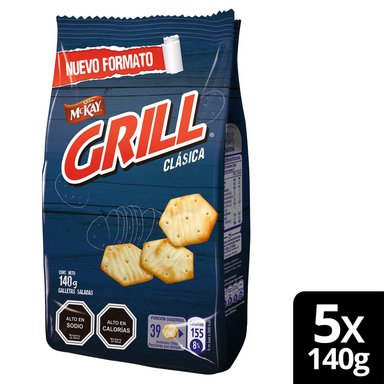 GALLETA GRILL CLÁSICA 140G X5 UNIDADES - 1