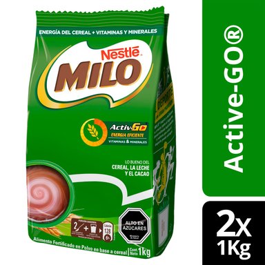 SABORIZANTE PARA LECHE MILO ACTIV-GO 1000G X2 BOLSAS - 1