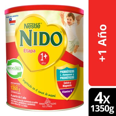 LECHE NIDO 1+ PROTECTUS® 1350G PACK X4 - 1
