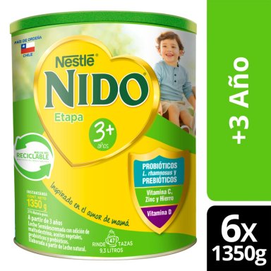 LECHE NIDO 3+ PROTECTUS® 1350G TARRO X6 - 1