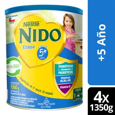 LECHE NIDO 5+ PROTECTUS® 1350G PACK X4 - 1