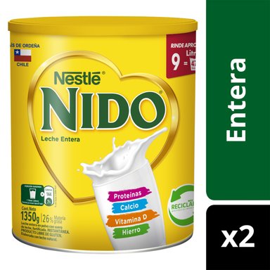 LECHE EN POLVO NIDO ENTERA TARRO 1350G PACK X2 - 1