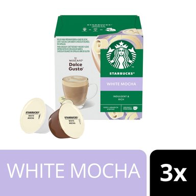 PACK CAFE STARBUCKS 3 X 12 CAPSULAS CAFÉ NESCAFÉ DOLCE GUSTO WHITE MOCHA - 2