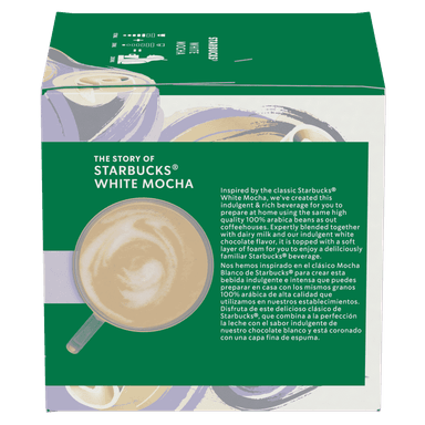 PACK CAFE STARBUCKS 3 X 12 CAPSULAS CAFÉ NESCAFÉ DOLCE GUSTO WHITE MOCHA - 3