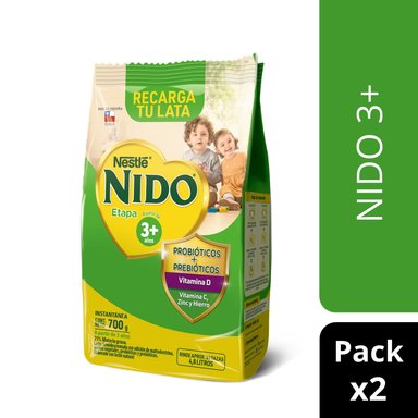 LECHE EN POLVO DESCREMADA NIDO 700 GR 2 UN BOLSA ETAPA 3+ - 1