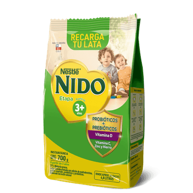 LECHE EN POLVO DESCREMADA NIDO 700 GR 2 UN BOLSA ETAPA 3+ - 2
