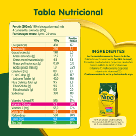 LECHE EN POLVO SEMIDESCREMADA NESTLÉ 700 GR 2 UN BOLSA NIDO - 4