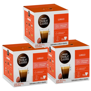 PACK 3 CAFÉ NESCAFÉ DOLCE GUSTO® LUNGO 10 CÁPSULAS - 1