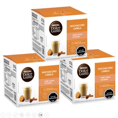 PACK 3 CAFÉ NESCAFÉ DOLCE GUSTO® MOCACHINO CANELA 10 CÁPSULAS - 1