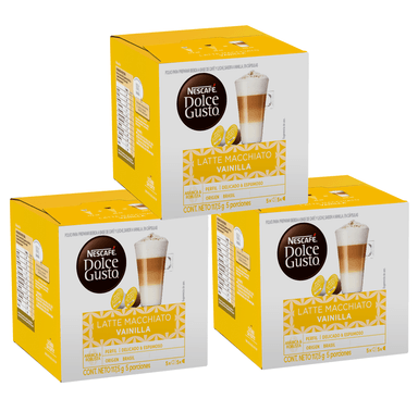 PACK 3 CAFÉ NESCAFÉ DOLCE GUSTO® LATTE MACCHIATO VANILLA 10 CÁPSULAS - 1