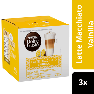 PACK 3 CAFÉ NESCAFÉ DOLCE GUSTO® LATTE MACCHIATO VANILLA 10 CÁPSULAS - 2