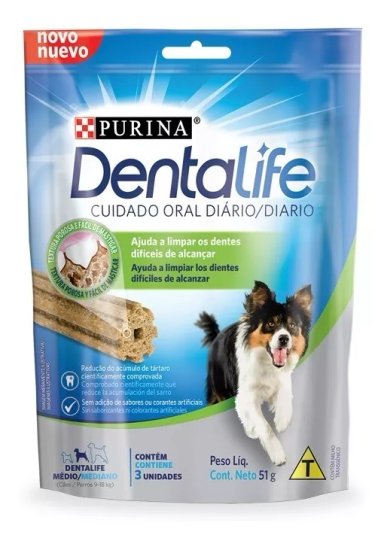 ALIMENTO SNACK PERROS ADULTO DENTALIFE RAZA MEDIANA 119 GR DENTAL - 3