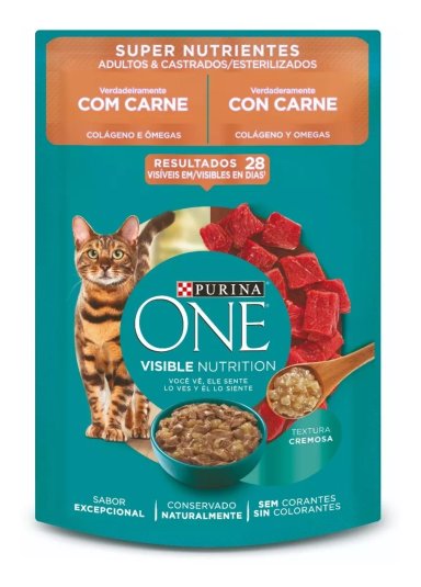 ALIMENTO HÚMEDO PARA GATO PURINA ONE® SUPER NUTRIENTES 85G - 2
