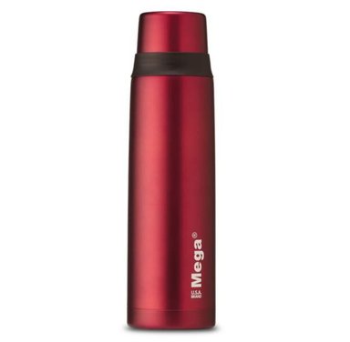 TERMO 1 LITRO DE ACERO INOXIDABLE ROJO  MEGASLIM - 1