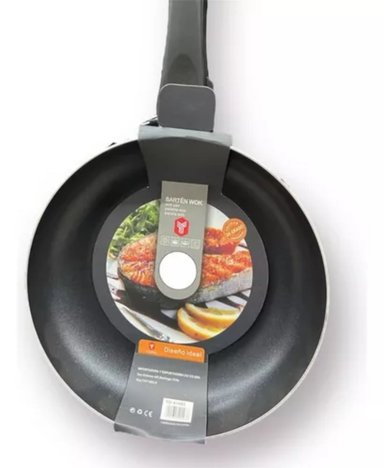 SARTÉN WOK DE 30 CM NEGRO ANTIADHERENTE - 1