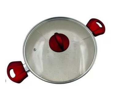 CACEROLA DE CERAMICA MARMOLEADA ANTIADHERENTE 24CM - 2