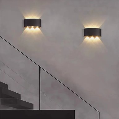 LUZ OEM LED FOCO APLIQUE PARED 6 LEDS EXTERIOR - 2