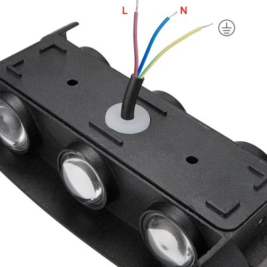 LUZ OEM LED FOCO APLIQUE PARED 6 LEDS EXTERIOR - 5